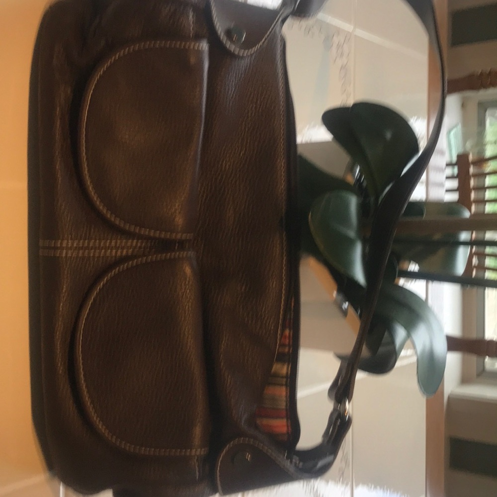 Brown leather purse
